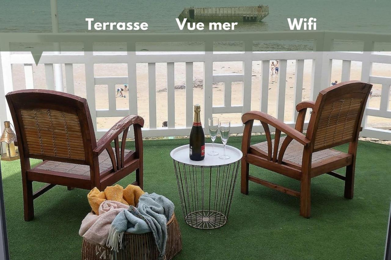Appartement De Standing - Avec Terrasse Et Vue Mer Arromanches-les-Bains Exteriör bild