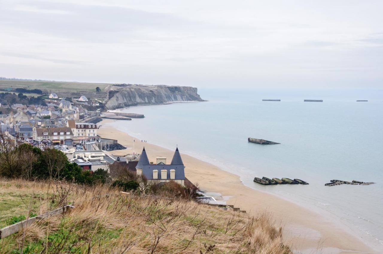 Appartement De Standing - Avec Terrasse Et Vue Mer Arromanches-les-Bains Exteriör bild