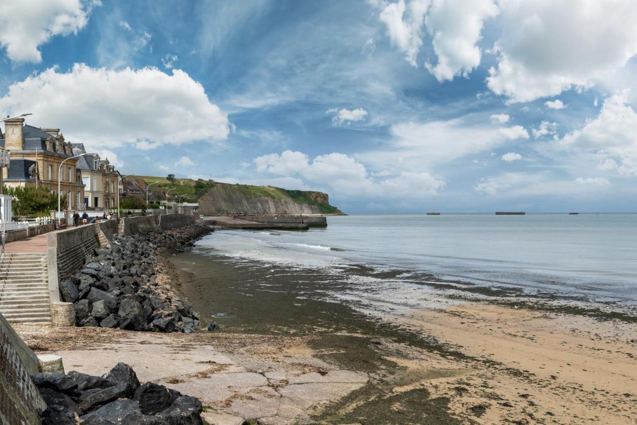 Appartement De Standing - Avec Terrasse Et Vue Mer Arromanches-les-Bains Exteriör bild